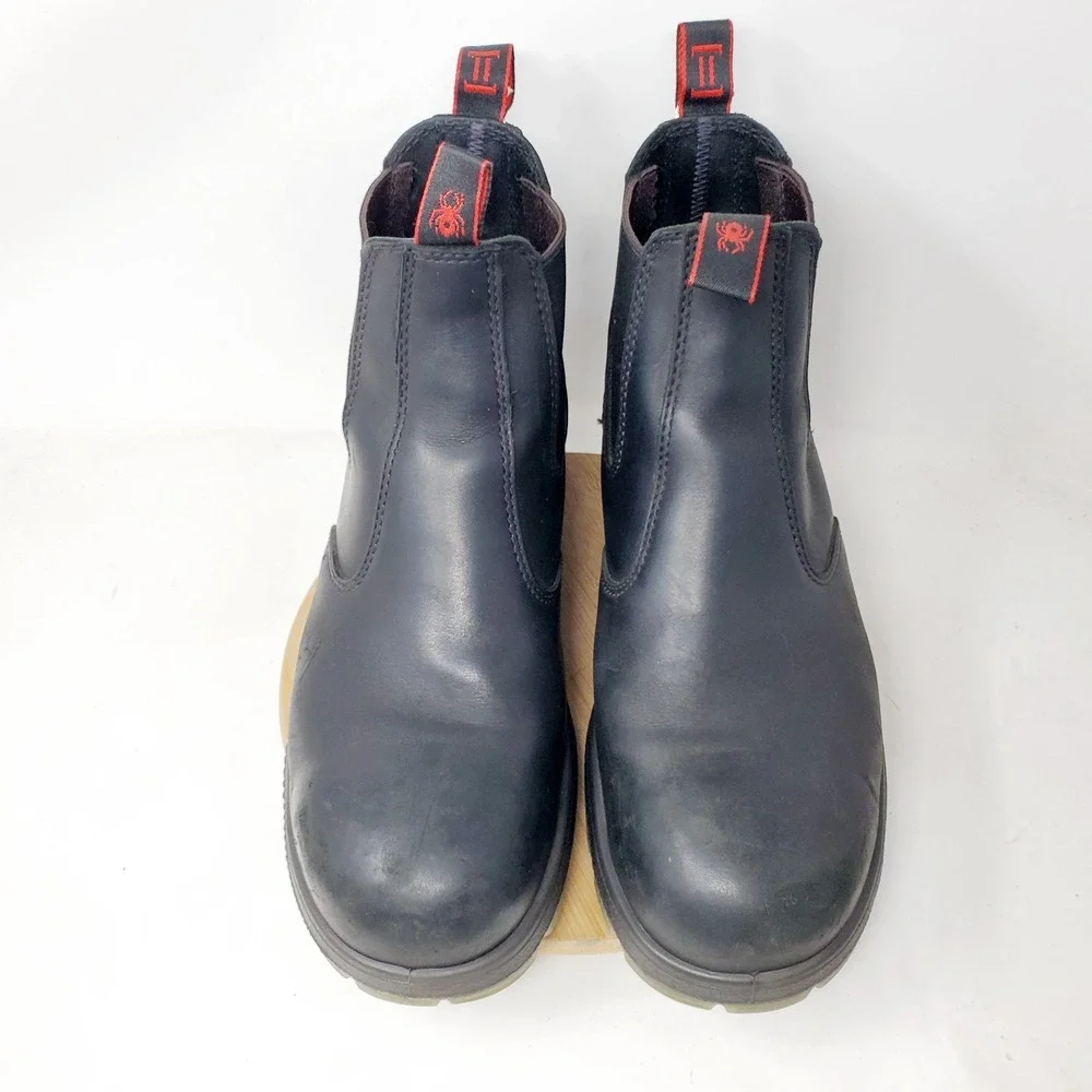 Redback Boots Mens 12 Chelsea Black Leather Safety Toe Work Casual Shoes